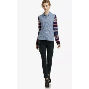 We The Free People Women Chambray Multi Color